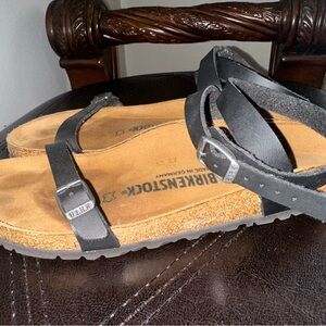 Birkenstock Daloa Black Sandals 40 EUC